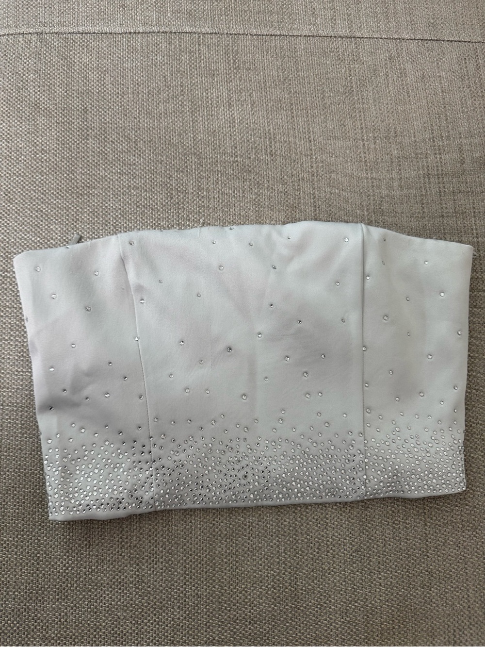 Strapless Embellished Silver top Zara